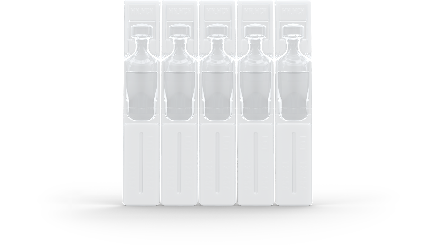 Rendering of BFS ampoules for eye drops