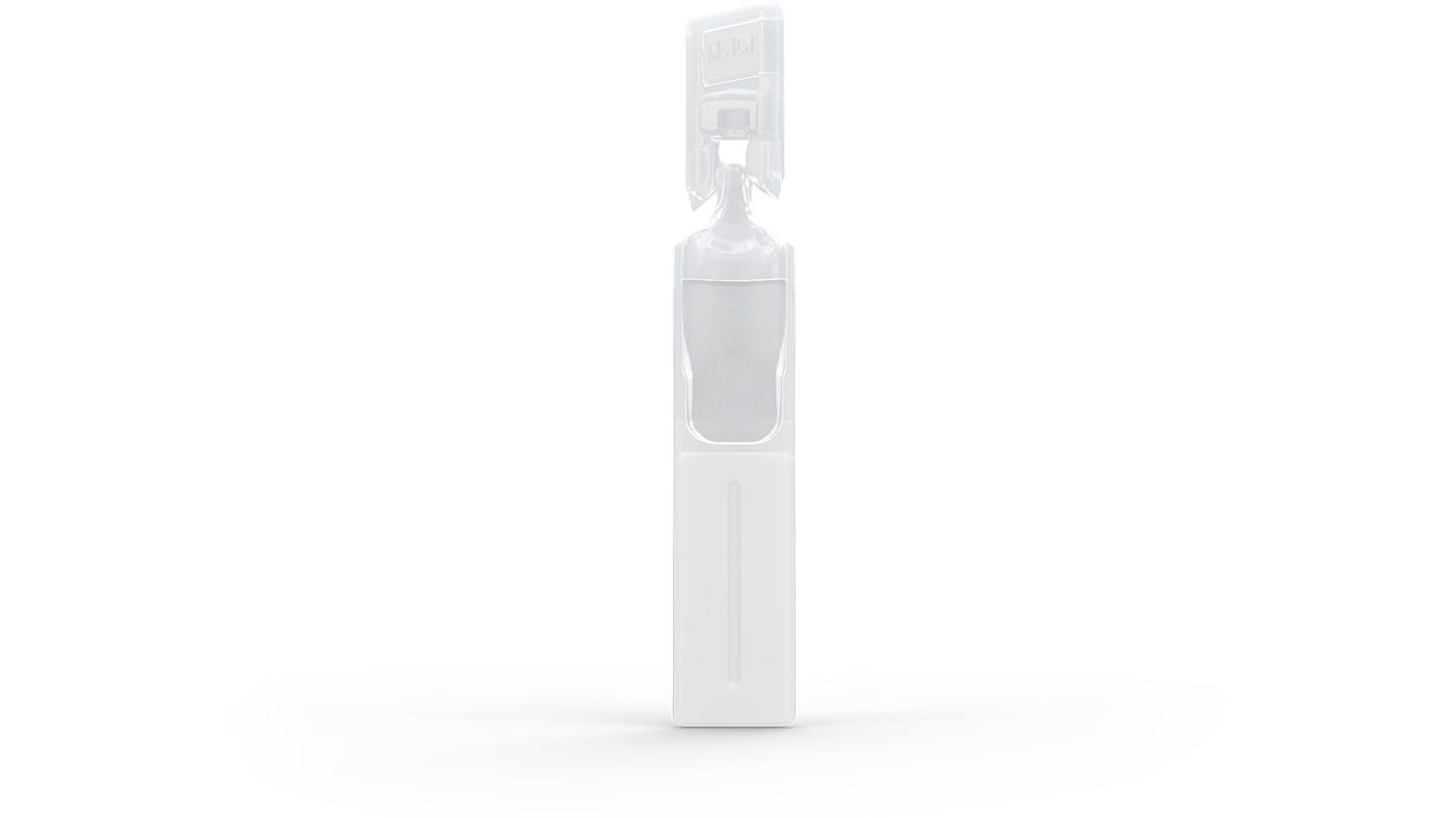 Rendering of a single BFS ampoule for eye drops